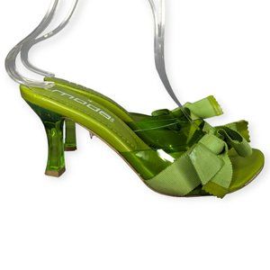 Moda Green Acrylic Heels Size 6M